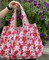 Wrapables Medium Foldable Tote Nylon Reusable Grocery Bag (Set of 2), Sakura
